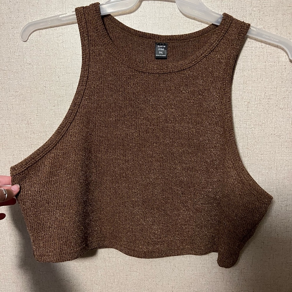 Shein MOD Plus solid Crop Tank Top.